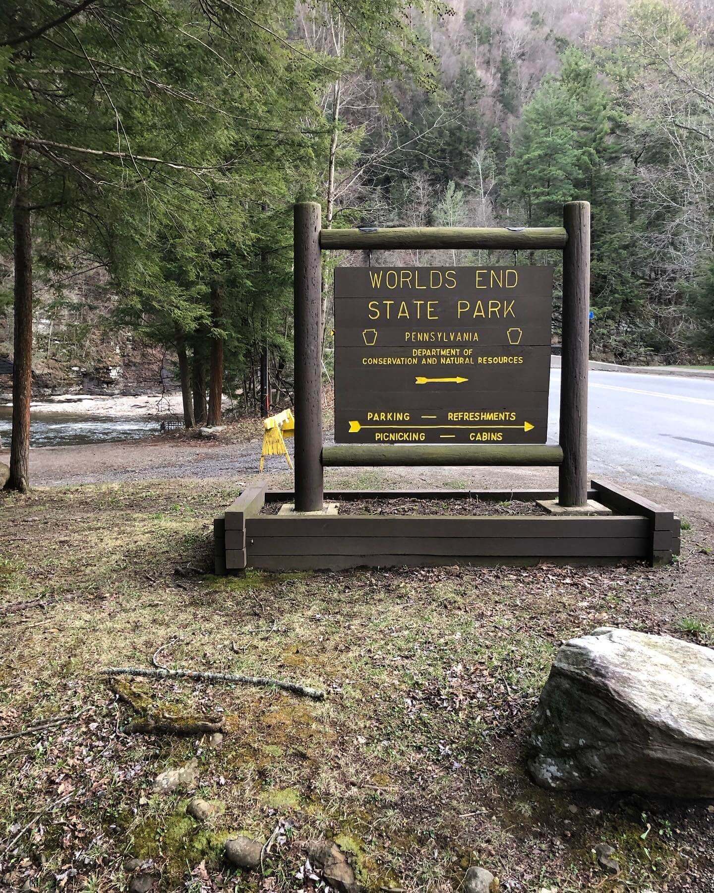 Public Lands Ride - 2021 - Loyalsock State Forest - Worlds End State Park - Worlds End State Park Sign