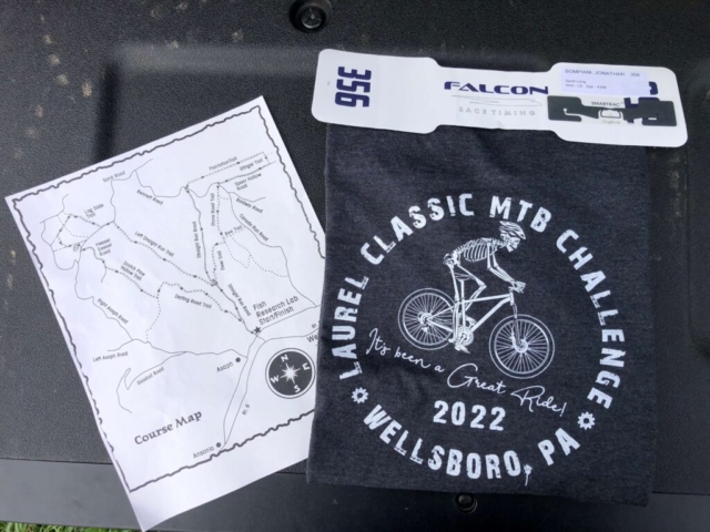 2022 Laurel Classic MTB Challenge - Map and T-Shirt