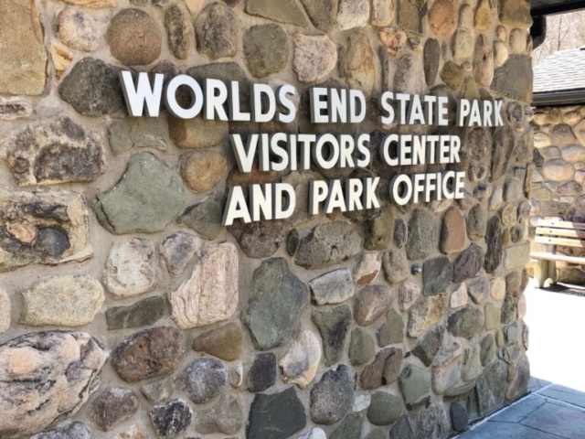 Public Lands Ride - 2021 - Loyalsock State Forest - Worlds End State Park - Worlds End State Park Vistors Center Sign