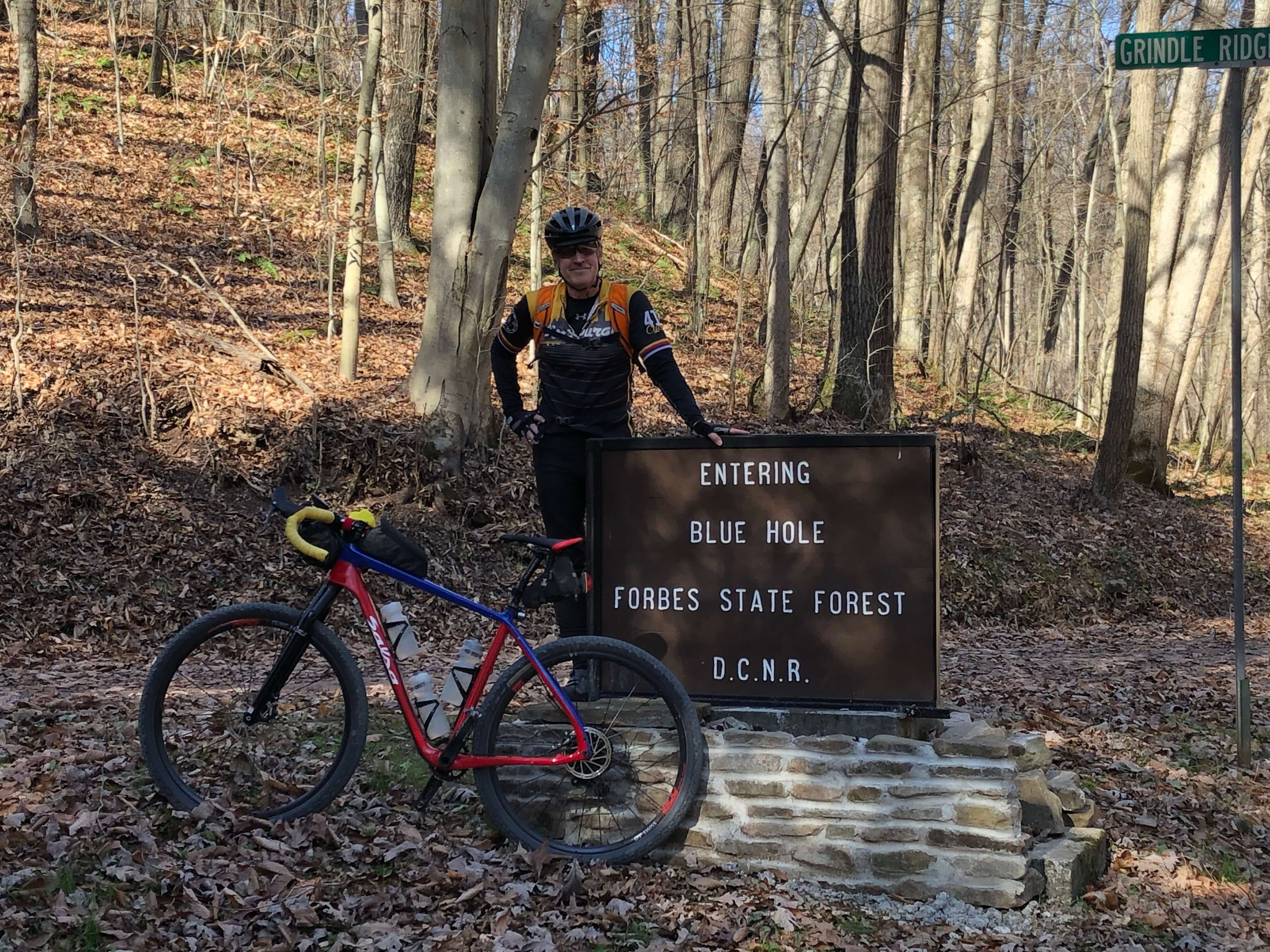 Laurel Highlands Gravel Routes Collection - Blue Hole Sign Shot