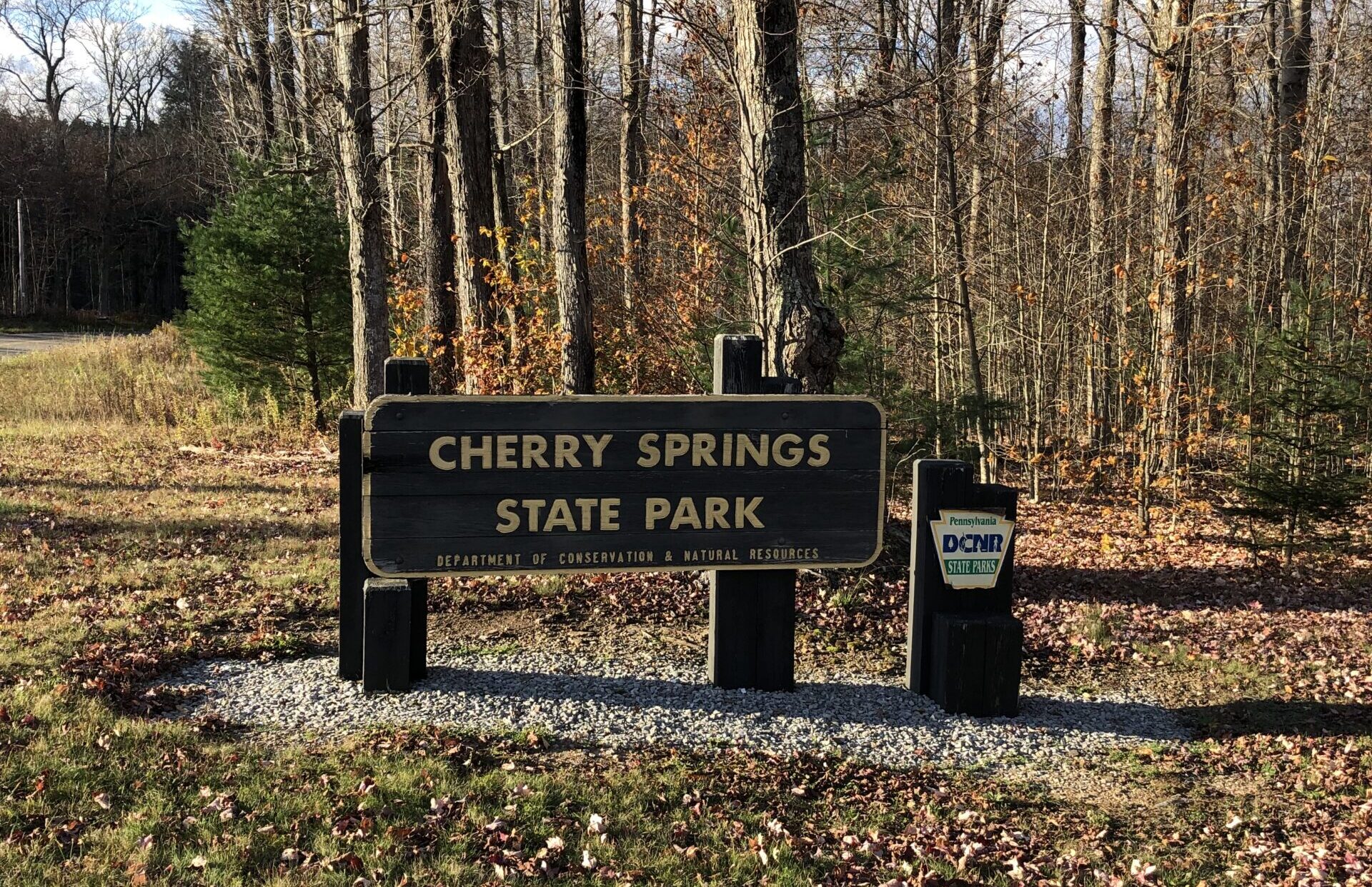 Cherry Springs State Park Sign