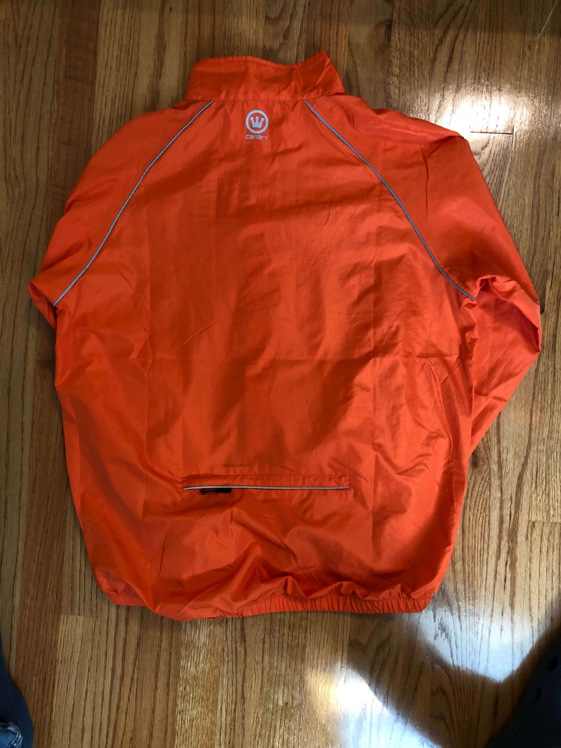 Canari Cyclewear Men's Microlyte Shell Jacket, Lava Rear