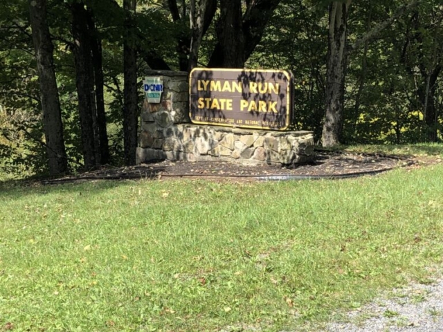 Susquehannock State Forest / Lyman Run State Park Gravel Route - Lyman Run State Park Sign