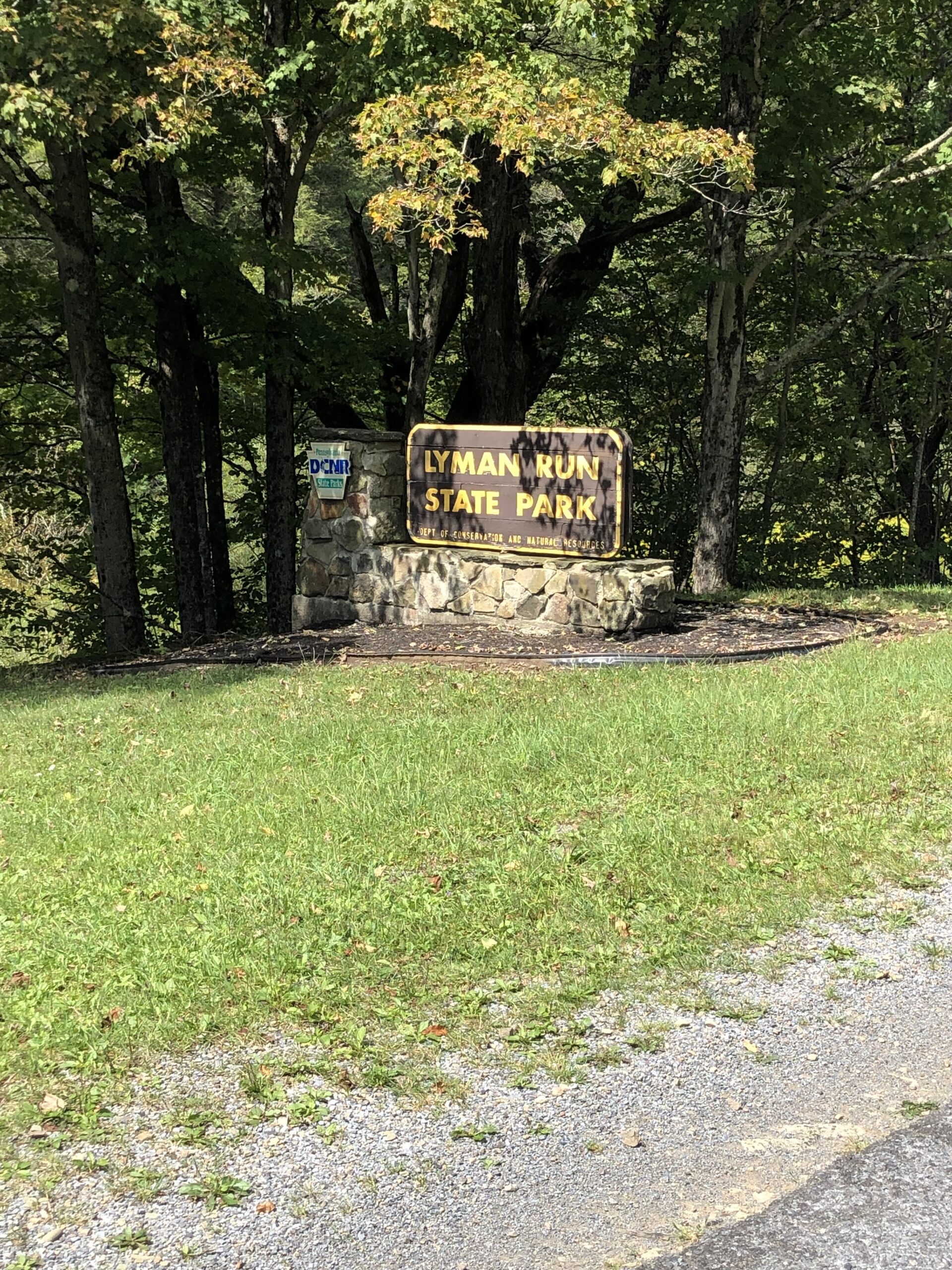 Susquehannock State Forest / Lyman Run State Park Gravel Route - Lyman Run State Park Sign