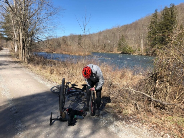 Ohiopyle 2020 - Fixing a Flat