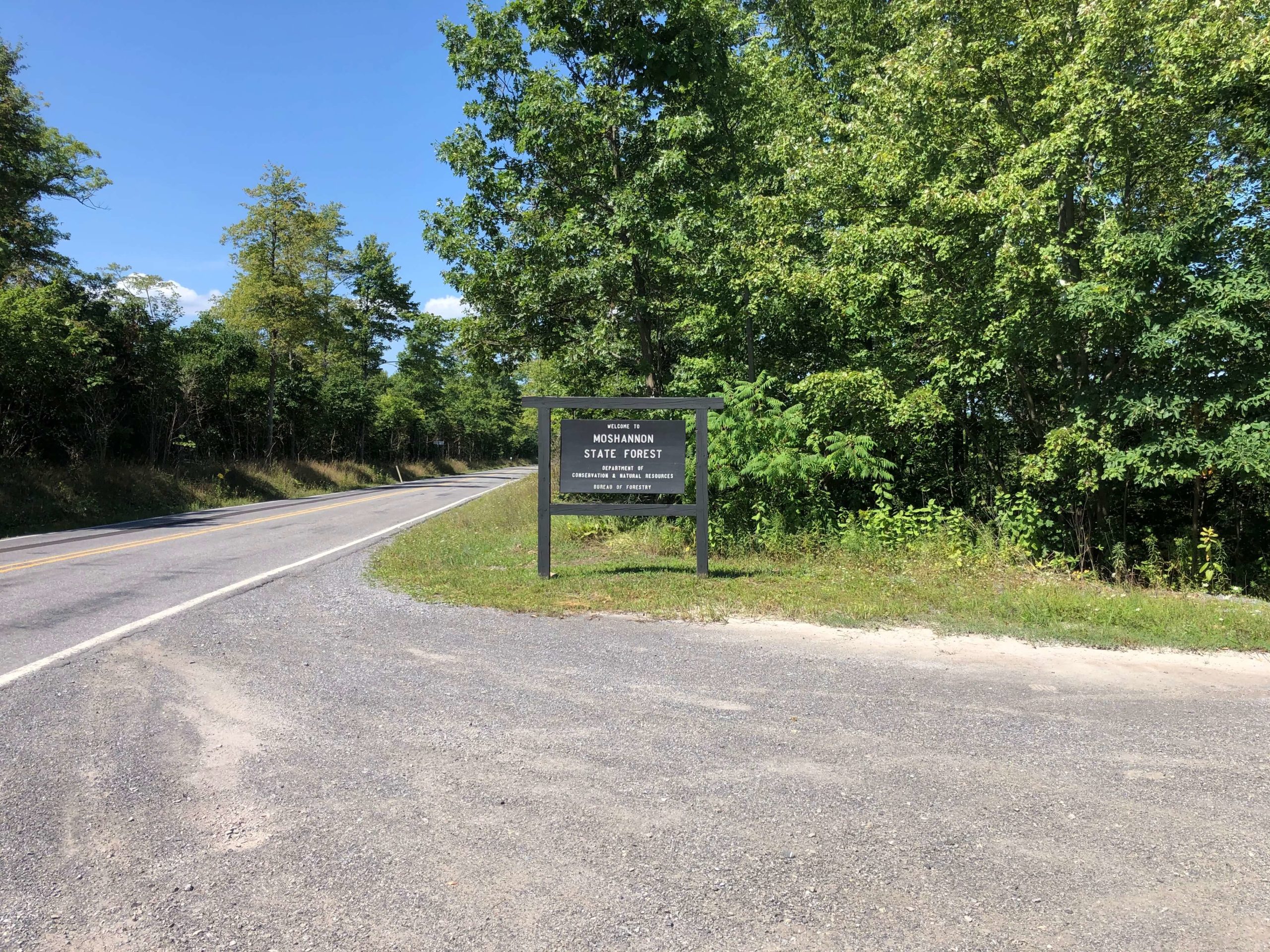 Public Lands Ride - 2020 - Moshannon State Forest Routes - Sign