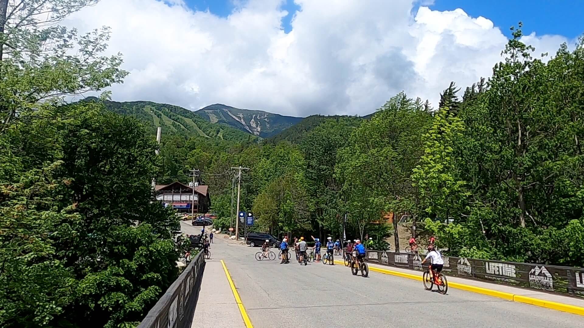 Wilmington Whiteface MTB 2022 - Whiteface Mountain Resort on Bridge over Ausable River