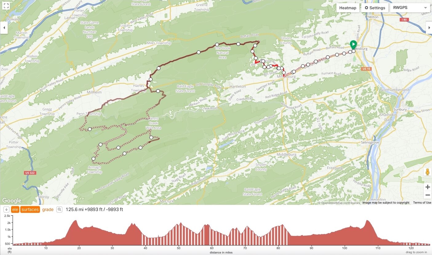 unPAved of the Susquehanna River Valley - 2021 - Full - 125 miles